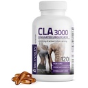 Bronson CLA 3000 Extra alta potência suporta gestão de peso saudável massa muscular magra não estimulante conjugado ácido linoleico 120 Softgels