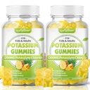 Pastilhas de Cloreto de Potássio 1200mg, Pastilhas de Potássio sem Açúcar para Adultos Suporte Cães de Perna Alta Potência Suplemento de Cloreto de Potássio, Contagem de sabor de abacaxi 120