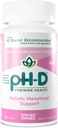 pH-D Apoio à Saúde Feminina - Suporte Holístico Menstrual - Suplemento Oral com Cálcio, Magnésio, Camomila e Cohosh Preto - 90 Contagem
