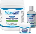 KALA SAÚDE MSMPure Starter Bundle com HSH Fine Powder 1lb, MSM Muscle & Joint Cream 2 oz e HSH Gel com Aloe 8 oz orgânico