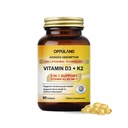 Vitamina D3 + K2 5000 UI - Tecnologia lipossómica para Absorção Melhorada - MK-7 Vitamina K2 100mcg - Suporta Metabolismo de Ósseo e Cálcio - Suplemento D3K2 para Homens e Mulheres - 90 Softgels