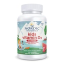 Naturals Nórdicos Gummies Vitamina D3 Crianças, Casca de Melancia Selvagem - 120 Gummies - 400 UI Vitamina D3 - Saúde Óssea, Imunidade Saudável - Não-GMO, Vegetariano - 120 Servings