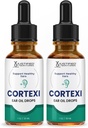 Laboratórios Justificados (2 Pacote) Cortexi Ear Drops Cortexi Saudável Eardrum Oil Suporta Orelhas Saudáveis Mistura Premium de Óleos Essenciais 2 Garrafas