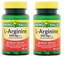 Spring Valley: 100 Cápsulas 500 Mg Ea. L- Arginina (Pacote de 2)
