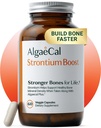AlgaeCal - Estrôncio Boost, Suplemento de cálcio natural para aumento da densidade óssea, Citrato de estrôncio 680 mg, Fácil de engolir para a saúde óssea e força óssea, sem glúten - 60 bonés vegetarianos- Feito nos EUA
