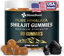 Gummies Shilajit - Suplemento orgânico de Himalaia sem açúcar, 600mg Shilajit, 90 Gummies para energia e bem-estar