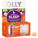 OLLY Immunity Sleep Fast Dissolves, 3mg Melatonina, Vitamina C, Citrus Flavor, Fonte de 30 dias - 30 Contagem