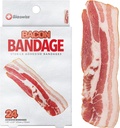 Bandagens BioSwiss Kids, Conjunto de bandagem autoadesiva em forma de bacon, Látex Livre, Cuidado de Ferida Estéril, 24 Contagem