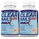 Laboratórios Justificados (2 Pacote) Nails Clear Plus Max comprimidos 40 bilhões CFU Probiótico 60 Cápsulas