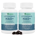 NAD lipossomal+ Suplemento 1800 mg com Nicotinamida Ribosido, Resveratrol Trans, Trimetilglicina, Substitui NMN, Boost NAD+, Defesa do Envelhecimento, Energia Celular, 120 Softgels