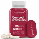 LongLifeNutri Quercetin 1000mg com Bromelain 200mg - 120 Cápsulas Vegetarianas, Complexo Orgânico Di-Hidratado para Mobilidade Conjunta e Balanço Respiratório, Fornecimento de 2 meses, Certificado GMP, Made in USA