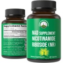 Nicotinamida Riboside NR Supplement. NMN Suplemento NAD alternativa + Niacinamida para níveis NAD+ À medida que envelhecemos. Terceiro partido testado, Não-GMO, Glúten livre, Vegan NR suplementos de vitamina para mulheres e homens