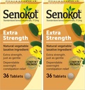 Senokot extra força Laxante vegetal natural para alívio suave durante a noite Obstipação ocasional, 36 contagem (Pacote de 2)