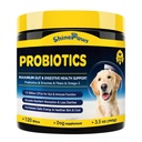 Probióticos para cães - Dog Probióticos para a Saúde Digestiva, Prebióticos, Enzimas, Fibra, e Omega-3 com vitaminas para promover a saúde intestinal, Imunidade de Apoio, Alergias e Pele Comichão, 120 mordidas