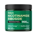 Suplemento Satoomi NAD com Nicotinamida Lipossômico Riboside 900 mg NR, Resveratrol, Quercetina - 90 Contagem