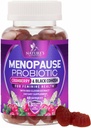 Suplementos de menopausa para as mulheres - 3 bilhões de UFC Alívio de menopausa natural para leves flashes quentes e suores noturnos, PH, Suporte à saúde vaginal Probióticos para as mulheres Gummy, Suplemento Probiótico - 60 chicletes