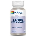SOLARAY L-Lysine Monolaurin Imune Support Suplementar, 1:1 Razão para a função do sistema imunológico, 500 mg Cada, 60 dias de garantia de volta do dinheiro, 30 serviços, 60 VegCaps