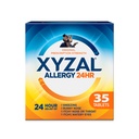 Xyzal 24 horas Alergia Alívio Medicina, Prescrição original Anti-histamínico, Levocetirizina Dicloridrato Comprimidos, 5 mg, 35 contagem