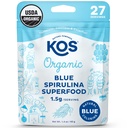KOS USDA Orgânico azul espirulina em pó, Phycocianina - Vegan Algae Superfood - Alimento Natural Colorir para smoothies & Protein Drinks, Planta com base, Não OGM - 27 Servimentos