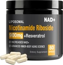 NAD+ Suplemento - NAD+ com Nicotinamida Riboside (NR) e Resveratrol Quercetina 900mg, EUA-063-0911XL-115NAD