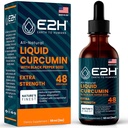 E2H Curcumina Cúrmica Líquida para Melhor Absorção - Apoio Conjunto Natural - Extrato Raiz Cúrmica com Sementes de Pimenta Negra - Aumentar sua saúde - Vegan - Não-GMO - 2 Fl Oz