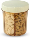 Vitamina Vitanizer & Organizador de comprimidos - 6 Compartimento caso com Dispensador de tampa de giro fácil - se encaixa todos os tamanhos comprimidos e suplementos - resistente, seguro, UV de plástico protetor