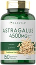 Carlyle Astragalus Raízes Cápsulas 4500mg □ 150 Contagem Vegetariana, Não-GMO, Suplemento sem glúten