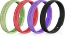 Pulseiras Repelentes Mosquito, 4 pacotes Bandas Repelentes Mosquito Silicone com DEET Free, Natural & Waterproof Bug pulsos para crianças e adultos, Proteção ao ar livre viagens (Black&Red&Purple&Green)
