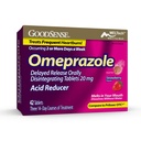 GoodSense Omeprazol Atrasado liberação oral desintegrando comprimidos 20 mg, morango sabor, dissolver tabs, trata azia freqüente, redutor de ácido, Azia medicina, 42 comprimidos