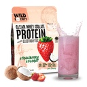 SOCIEDADE WELD - Clear Whey Protein + Electrolytes - Refrescante Whey Protein Isolate Powder - 20g Protein, 0 Adicionado açúcar, GMO-livre, sabores naturais & cores - coco de morango, 16 onças