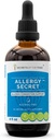 Extrato sem álcool secreto de alergia, Tintura, Rosemary de glicerite, Folha de Mullein, Marshmallow, Nettle Stinging, Eyebright. Suporte de Alergia/Congestão (4 FL OZ)