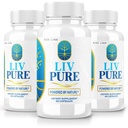 Rize labs - LivPure Powered by Nature - Fórmula avançada - Suporte puro Suplemento dietético para suporte ao fígado, Força extra, Vegan, Pílulas de função hepática (180 Cápsulas)