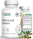 Olive Leaf Extract Cápsulas - Suplemento Imune para Homens e Mulheres, Polifenol e Flavonoid para Bem-Estar Geral - Não-GMO e Vegan Olive Oil Cápsulas - 60 Contagem