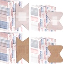 Sinmoe 100 peças de tecido flexível adesivos bandagens Knuckle e Fingertip Bandages Variety Pack for Wound Care Bulk Pack for First Aid Kits em 2 tamanhos, 3 x 1,5 polegadas, 1,8 x 2 polegadas (marrom)