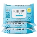 The Honest Company Fragrance-Free Sanitizing Alcohol Wipes, Antibacterian Hand Wipes with Aloe, Kills 99% of Germs, Safe for Hands, 150 Count (3 Packs of 50)