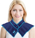 Neck Shoulder Heating Neck Wrap Microwave Heating Pad, Quente e Humid Back Pain Relief Hot Compress, Aquecedor de Pescoço de Microwave ajustável (NSF-Blue)