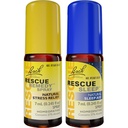 Day & Night Bundle, Bach RESCUE REMEDY Spray, Resgate de estresse natural [e] RESCUE Sleepe Spray, Ajuda natural ao sono - 2-Pk, Essência homeopática da flor, Vegan, 7mL Ea