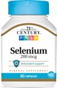 Cápsulas de Selênio 200 Mcg do século 21, 60 Count (Pack of 2)