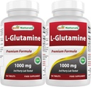 Best Naturals L-Glutamina 1000 mg 180 Comprimidos (180 Contagem de 2))