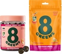 8Greens diariamente Verdes Gummies e pirulitos, Energia e suporte imunológico,Gluten-Free, Vegan, Não-GMO, Sem cores artificiais e sabores