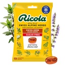 Ricola açúcar livre suíço ervas gotas de tosse, 19 Contagem, Supressor de tosse e garganta alívio gotas com mentol naturalmente fonte, sabor agradável para tosse e irritação garganta alívio de sintomas