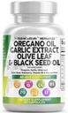 Óleo de Nutra Orégano Limpo com Óleo de Sementes Negras Extrato de Folha de Alho - Óleo de Cápsulas de Orégano