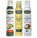Conjunto de óleo de pulverização Mantova Keto (Avocate, Ghee, Coco MCT Óleo), Embalagem de 3