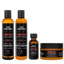 Kit completo de barba de barba ao vivo - Lavar, Condicionador, Manteiga e Óleo - Feito nos EUA com Ingredientes All-Natural - Conjunto de noivos de homens       . American Scent - Cedar, Vetiver, Bergamot
