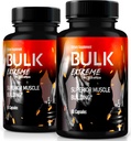 (2 Pack) Bulk Extreme Superior Muscle Building Advanced Formula, Bulk Extreme for Lean Muscle Mass for Men, All Natural Muscle Builder, Masculino Pills for Physical Performance, Reviews (120 Cápsulas)