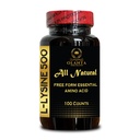 L-LYSINE Amino Acid Supplements - Puro 500mg Amino Acid Supplement, L-Lysine Puro ativo para a saúde imunológica, L-Lysine Supplement, equilíbrio de nitrogênio - 1 garrafa 100 contagens