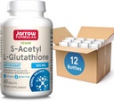 Jarrow Fórmulas S-Acetil L-Glutationa Comprimidos - 100 mg - 60 Contagem - Suplemento dietético - Forma estável de L-Glutationa - para Apoio Antioxidante e Destoxificação - Não-GMO - Sem Glúten, Embalagem de 12