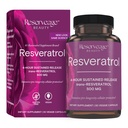 Reservage Beauty, Resveratrol 500 mg, Suplemento antioxidante para saúde do coração e celular, Suporta Envelhecimento saudável e sistema imunológico, Paleo, Keto, 30 Cápsulas