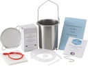 PureLife Coffee Enema Kit- Made in USA - All You Need Kit - 2 Qt USA Inox Enema Enema Balde - laboratório testado Enema orgânico café - molde, fungos, micotoxina livre - 1 libras - coffee Strainer