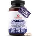 Triplo Complex Magnésio Suplemento – Suplemento Complexo de Magnésio de ação rápida com glicinato, citrato e malato para relaxar, sono e bem-estar – Natural, Vegan, Cápsulas não-GMO (300mg)